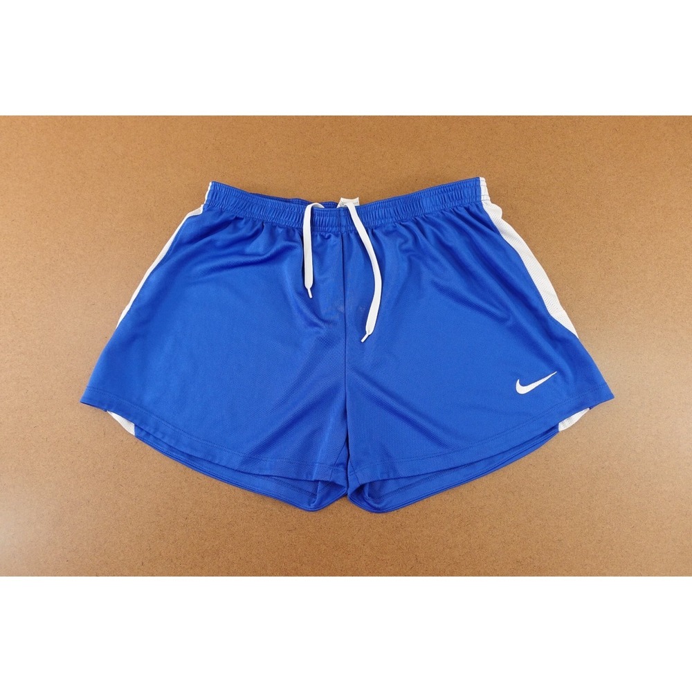 Nike Dry Classic Women's Size Medium Blue Drawstring 3" Inseam Athletic Shorts
